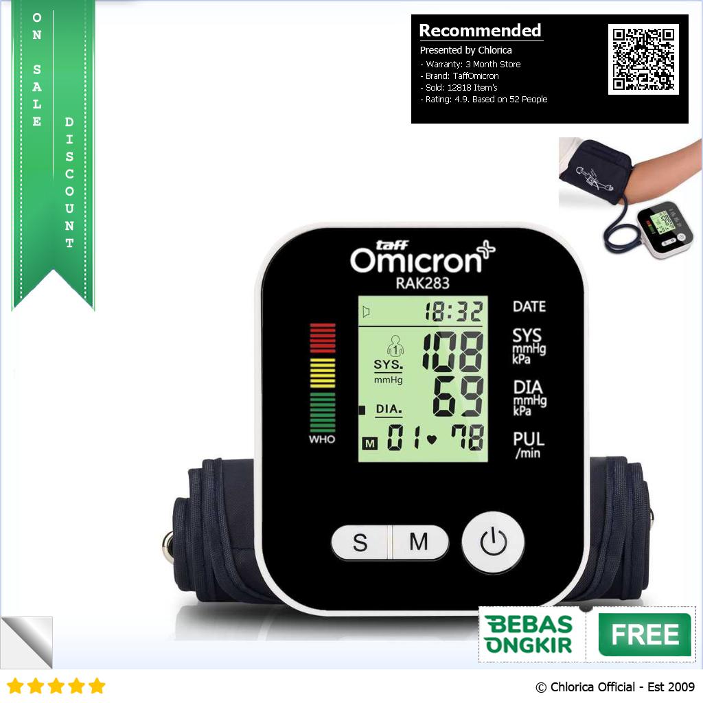 TaffOmicron Pengukur Tekanan Darah Tensimeter Blood Pressure Monitor RAK 283