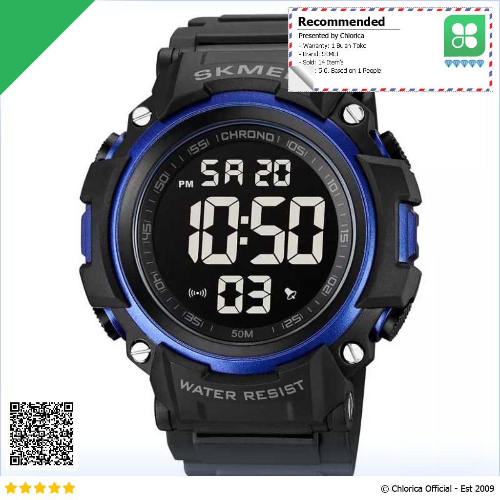 SKMEI Jam Tangan Pria Digital Sport Watch Alarm Waterproof EL Light 1886