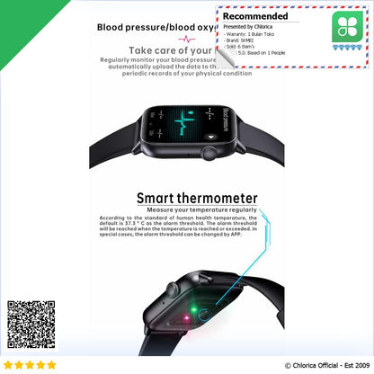 SKMEI Smartwatch Heart Rate Blood Oxygen QS08 PRO