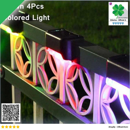 YANKE Lampu Taman Hias Pagar Balustrade Light Solar IP65 RGB 4 PCS YA80