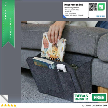 LENZERO Tas Bedside Organizer Sofa Kasur Tempat Tidur Hanging Bag NL A 050