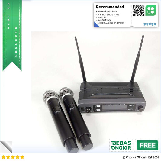 AOIE Microphone Karaoke Dual Channel Handheld Wireless UHF AO460