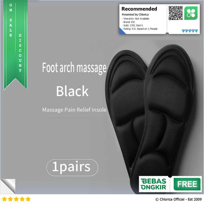 SSPORT Insole Sepatu Alas Kaki Orthopedic 5D Massage Memory Foam 5050