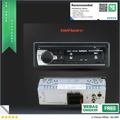 Taffware Tape Mobil Audio Multifungsi Bluetooth MP3 FM Radio JSD 520L