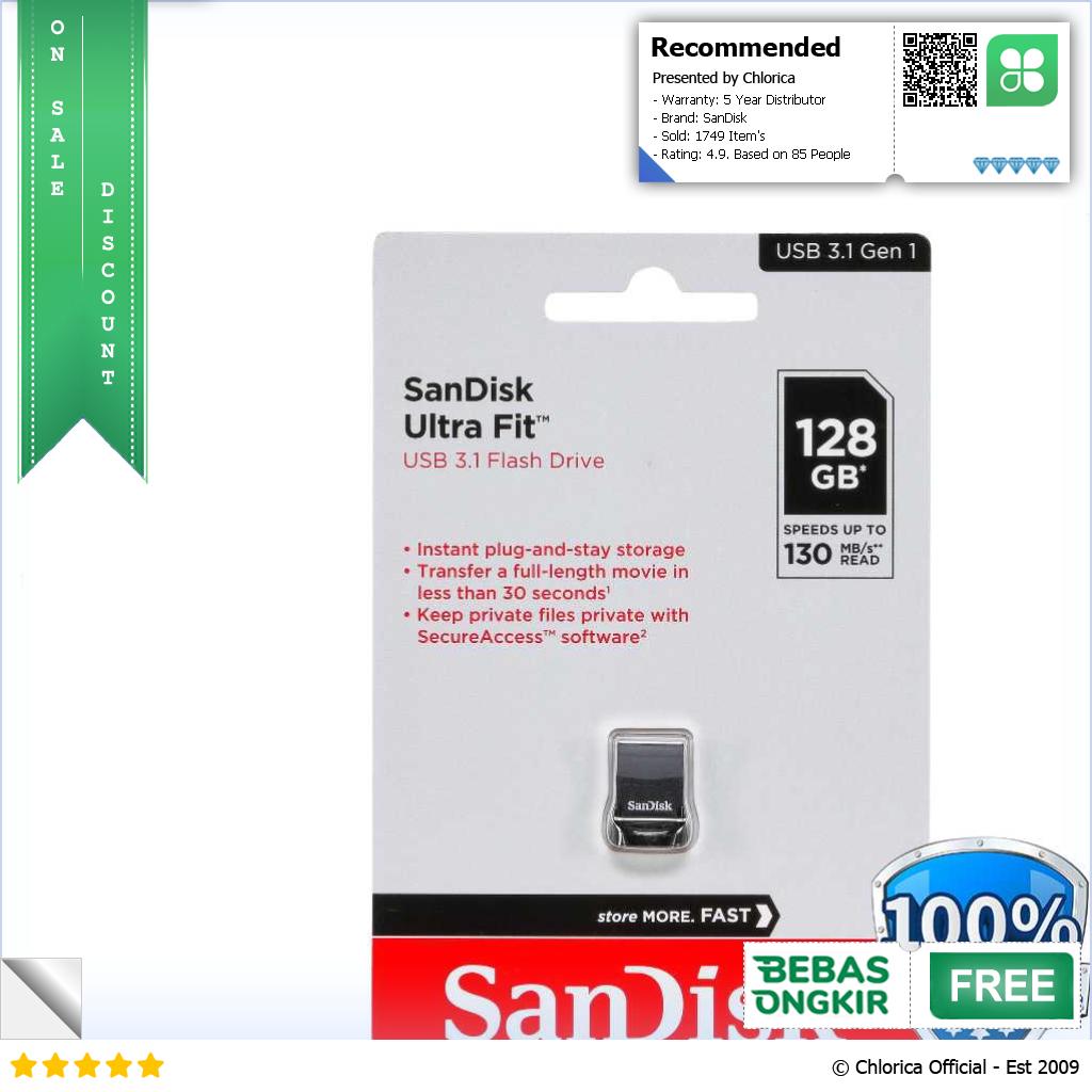 SanDisk Ultra Fit Flashdisk USB 3.1 Gen 1 SDCZ430