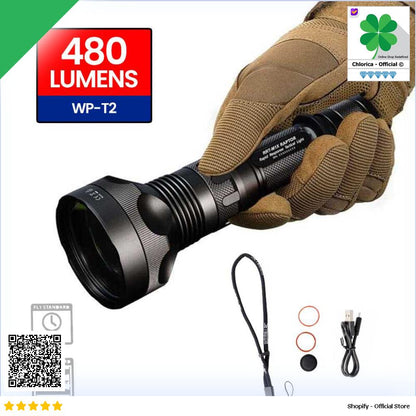 JETBeam Senter Laser LED Raptor Flashlight WP T2 480 Lumens RRT M1X