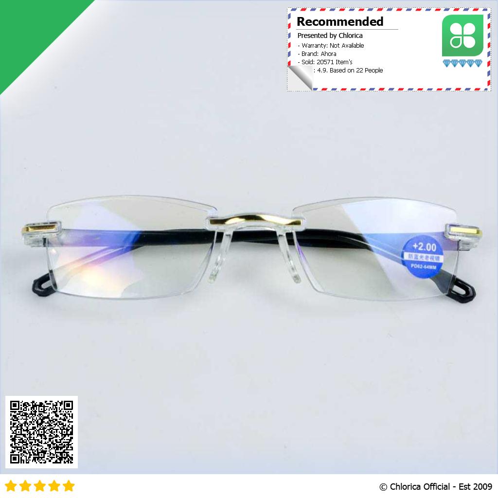 Ahora Kacamata Baca Rabun Dekat Frameless Anti Blue Light Glasses 641