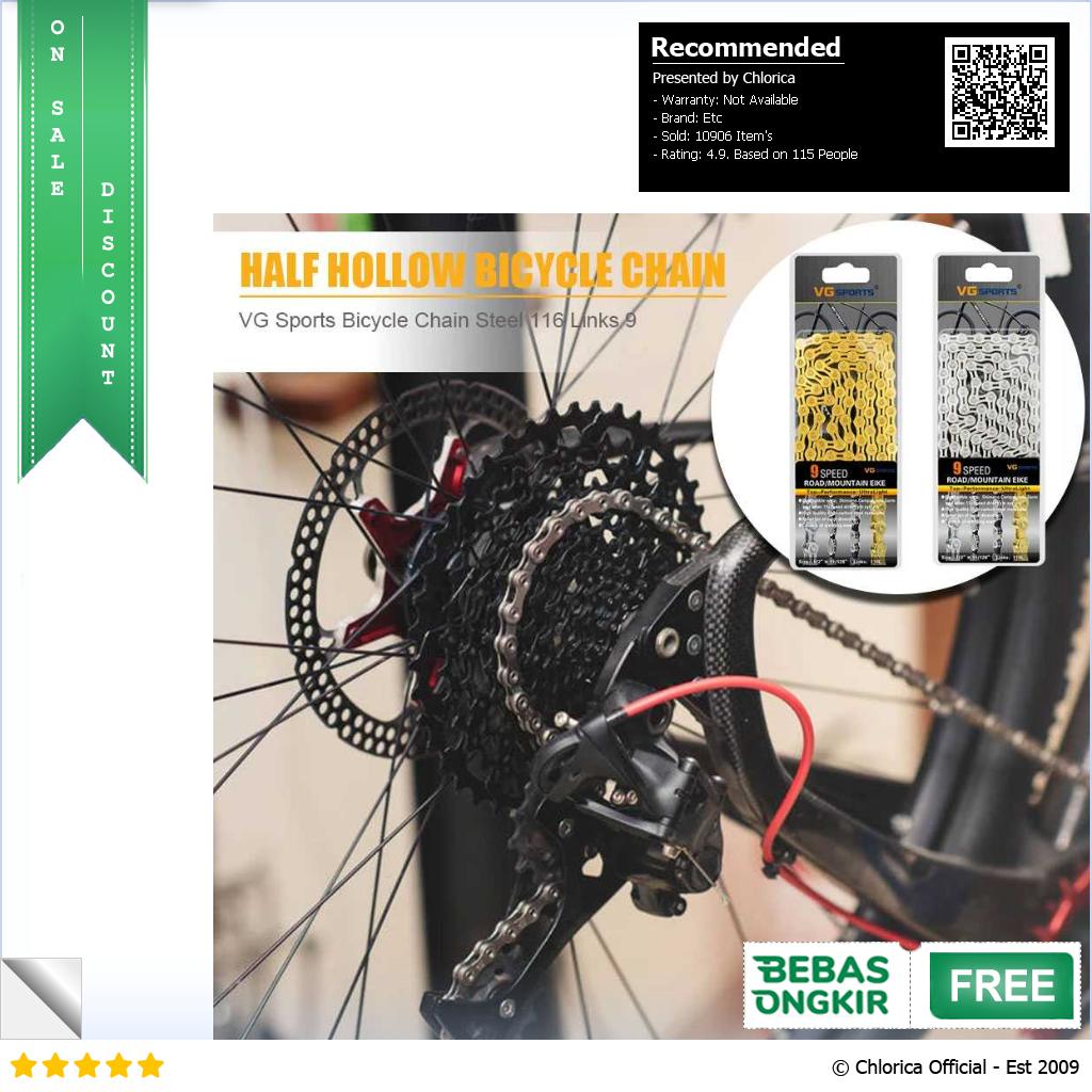 VG Sports Rantai Sepeda Bicycle Chain Half Hollow VGS