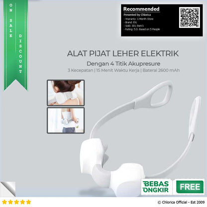 MINI Shiatsu Neck Massager Alat Pijat Leher Elektrik M1