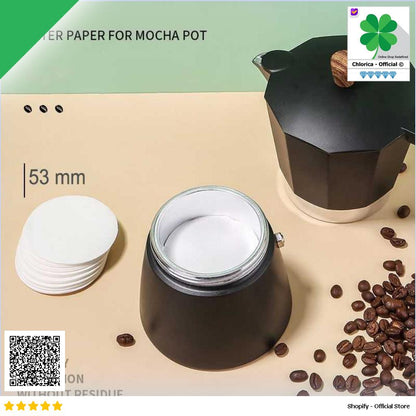 One Two Cups Kertas Saringan Kopi Coffee Filter Paper Moka Pot 100 PCS OJ 1