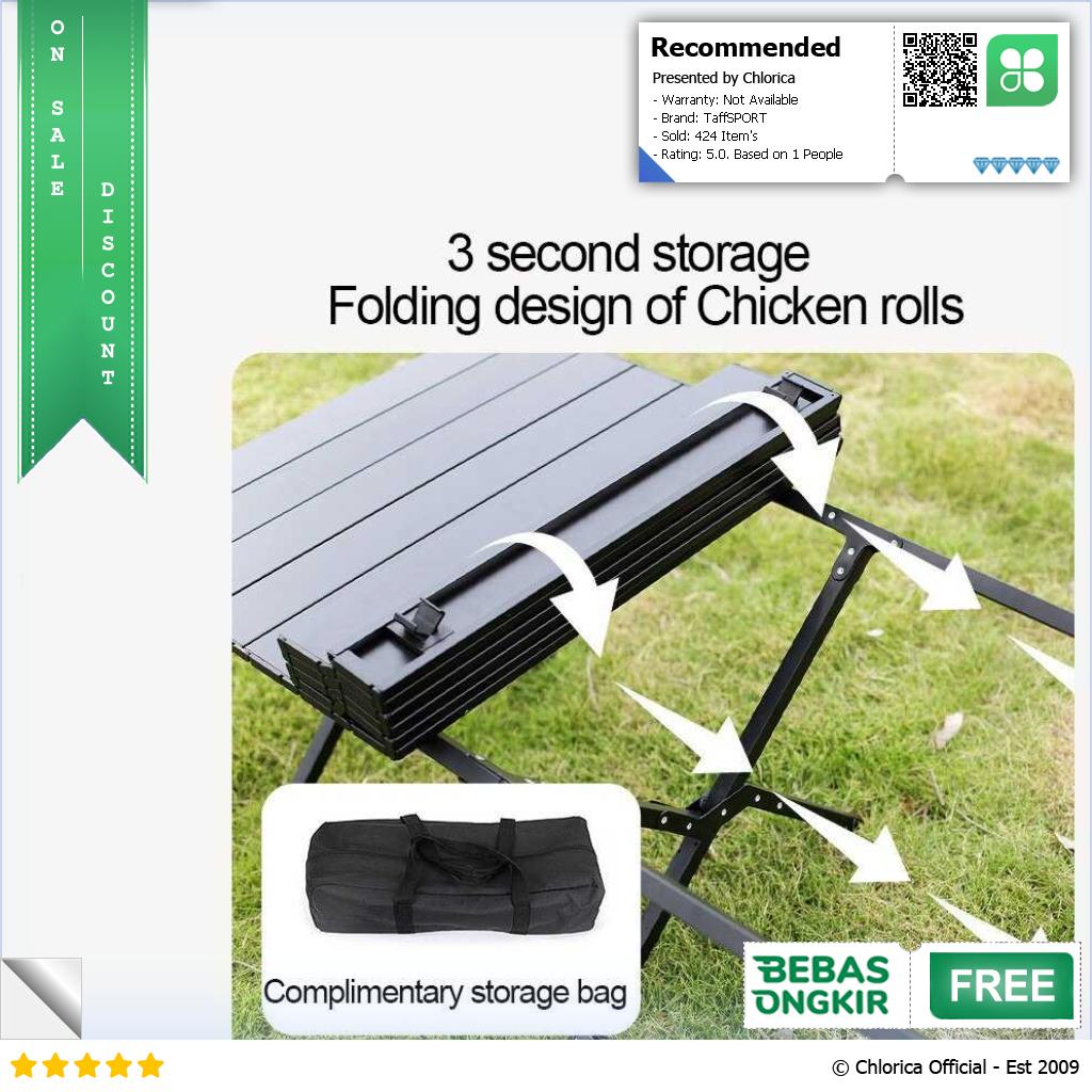 TaffSPORT Meja Lipat Portable Camping Table Foldable 119cm ST12