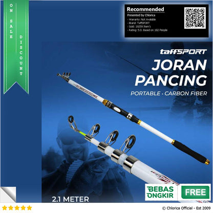 TaffSPORT GHOTDA Joran Pancing Antena Portable Carbon Fiber CF3000