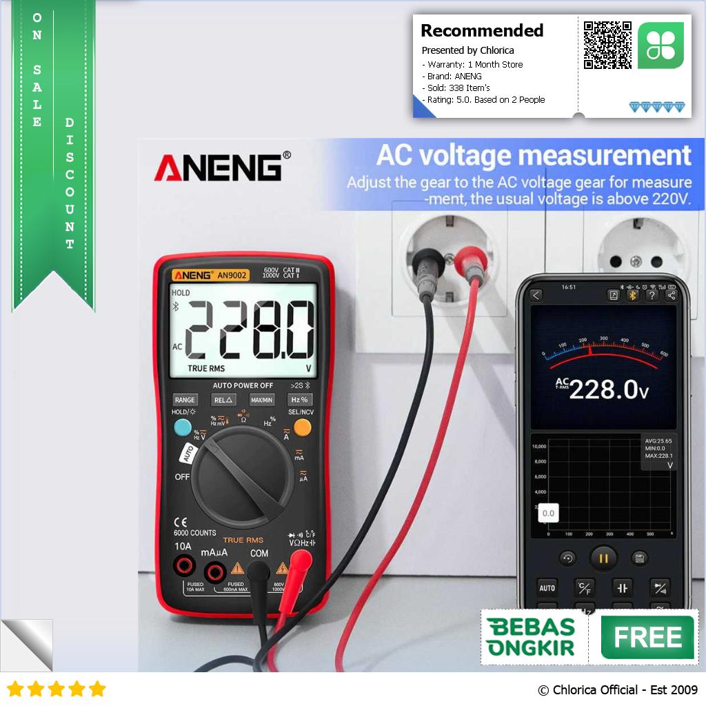 ANENG Digital Bluetooth Multimeter Voltage Tester AN9002