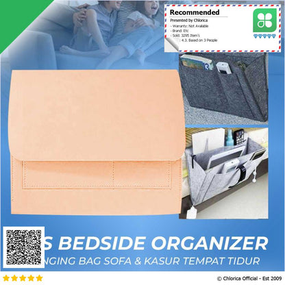 LENZERO Tas Bedside Organizer Sofa Kasur Tempat Tidur Hanging Bag NL A 050