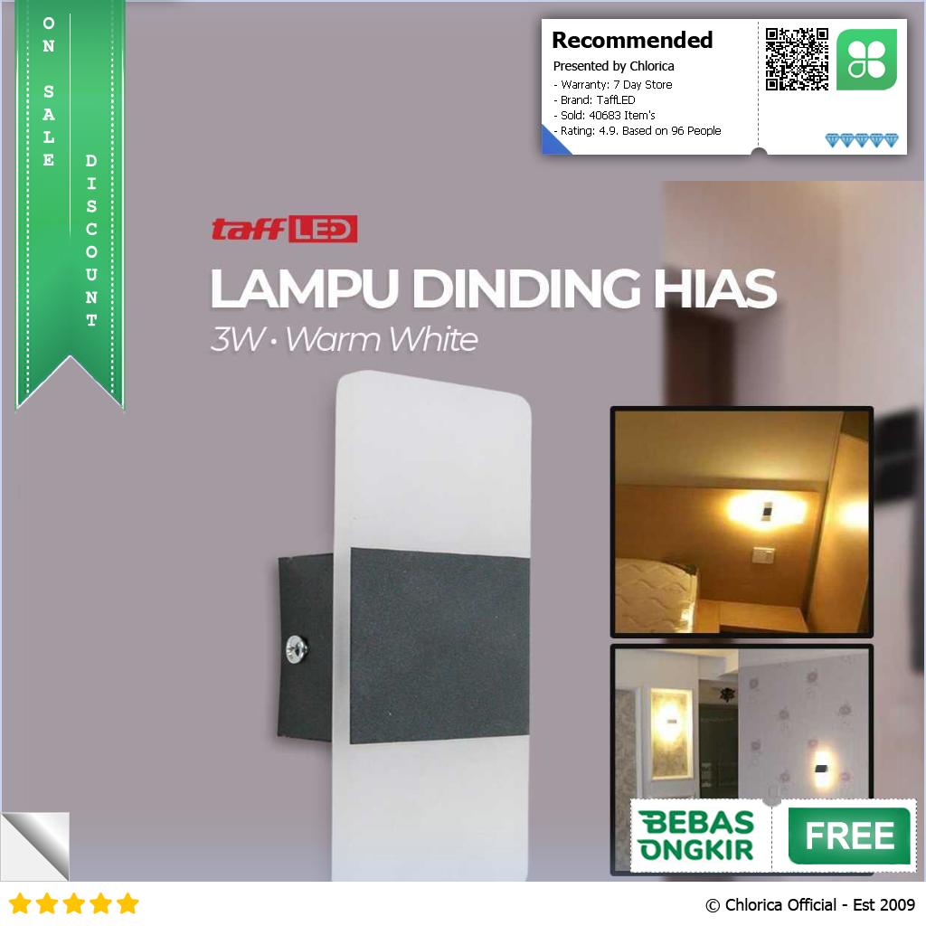 TaffLED Lampu Dinding Hias LED Corridor Light 3W Warm White 3000K F0011