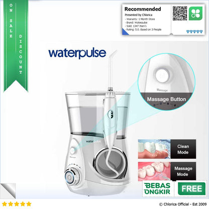 Waterpulse Dental Flosser Alat Semprot Pembersih Gigi 700ml V660