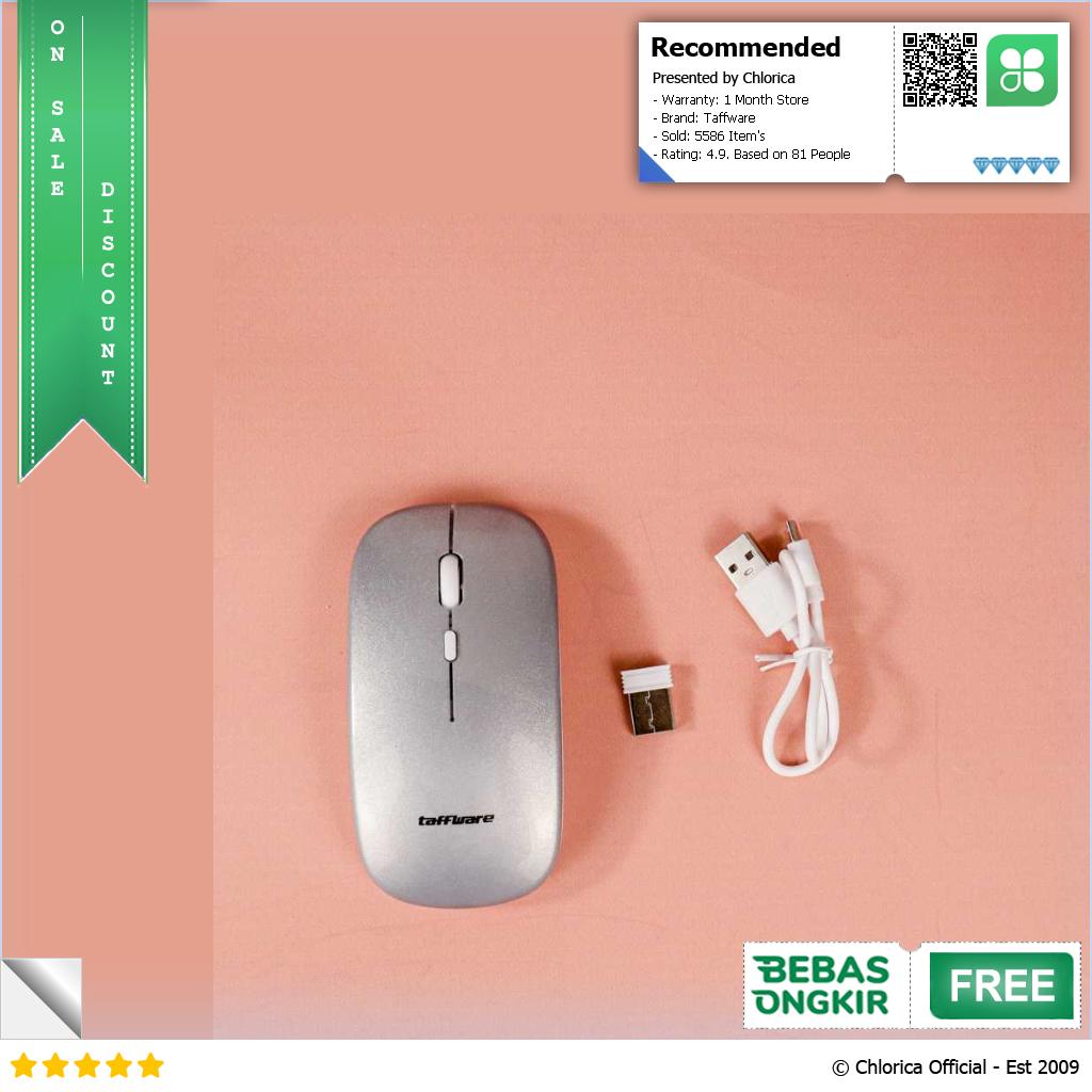 Taffware Silent Mouse Wireless 2.4G Rechargeable HS 09