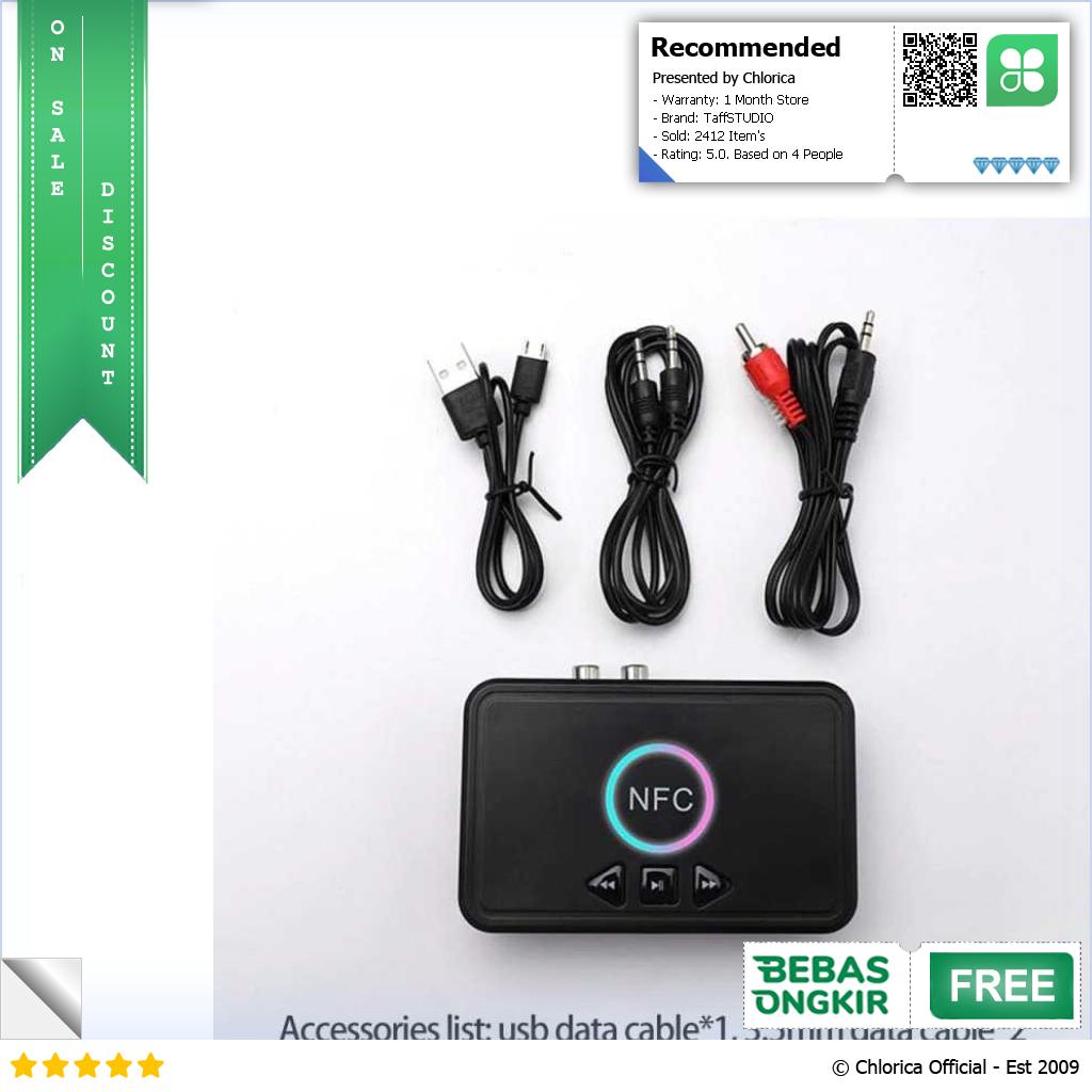 TaffSTUDIO Audio Bluetooth 5.0 Receiver Adapter NFC RCA AUX D10