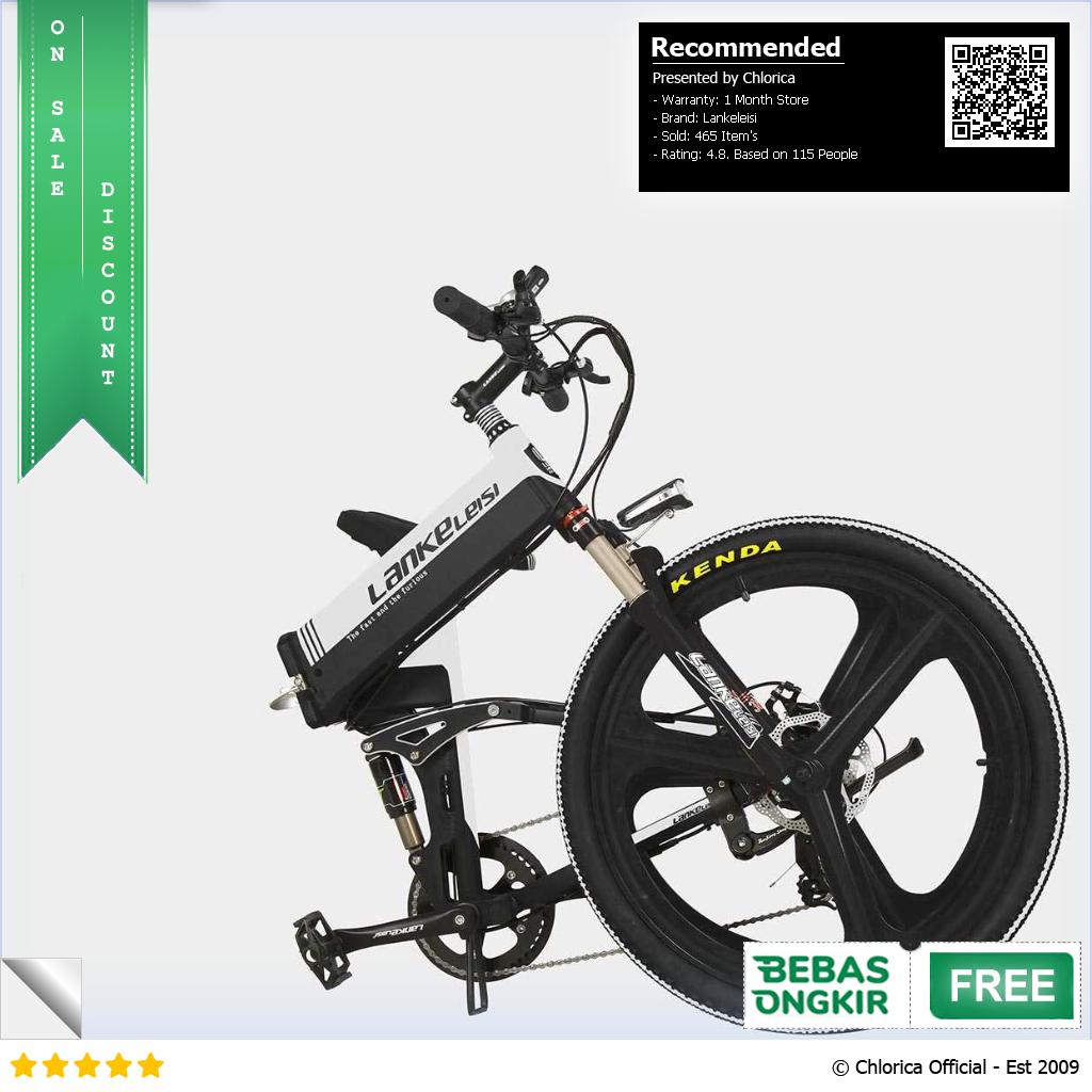 Lankeleisi Sepeda Listrik Lipat Folding Bike Elite Version 48V 10.4Ah XT750