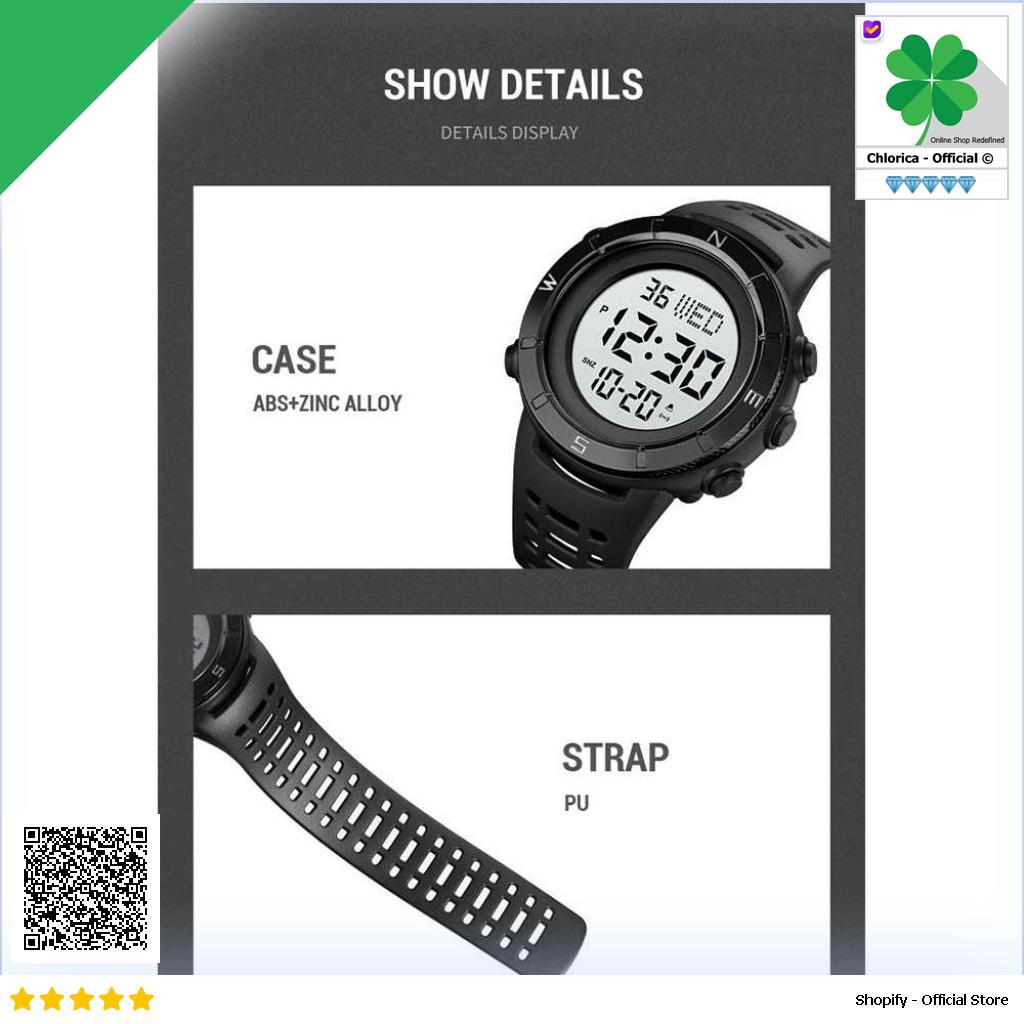 SKMEI Jam Tangan Pria Digital Sport Watch Alarm Waterproof LED Light 2015