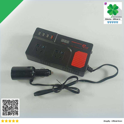 PU LI HAO Car Power Inverter DC 12V 24V to AC 220V 200W 4 USB Port PLH 200