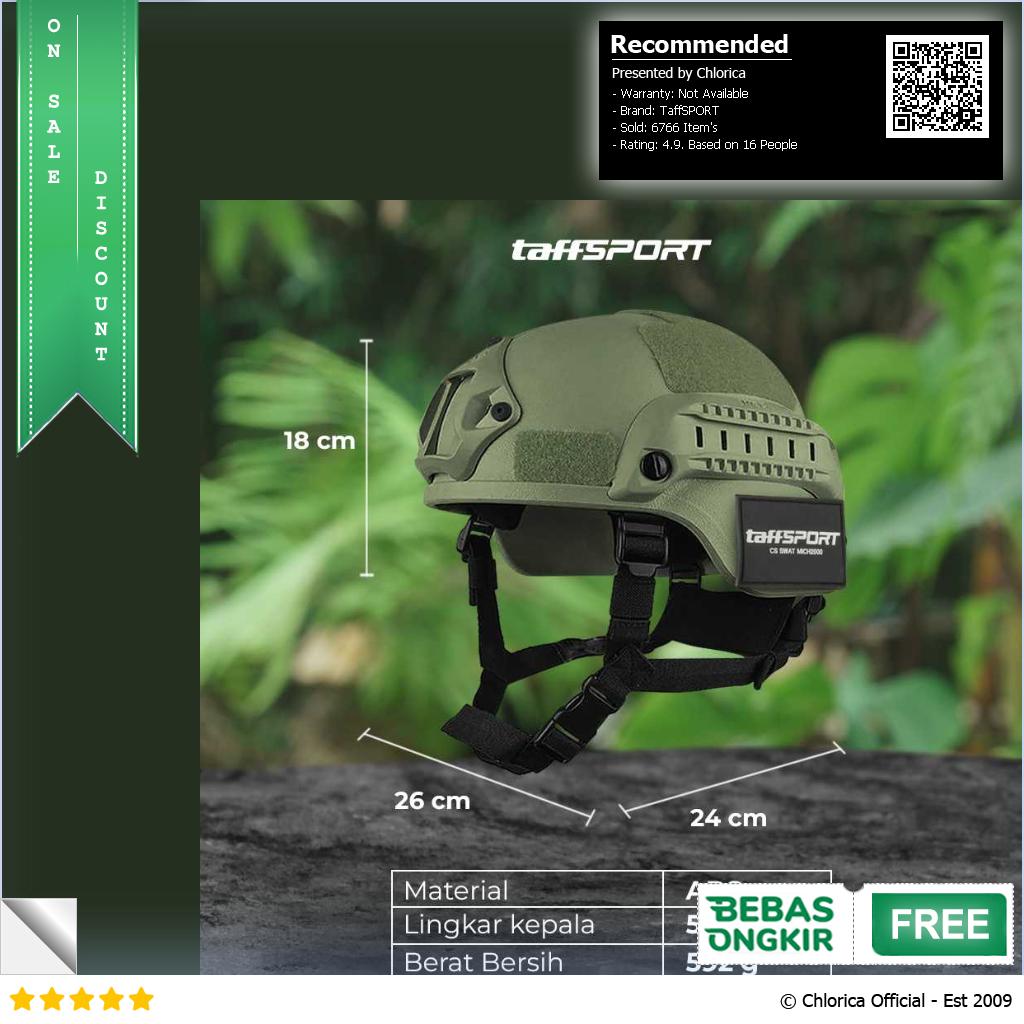 TaffSPORT Helm Tactical Airsoft Gun Paintball CS SWAT Helmet MICH2000