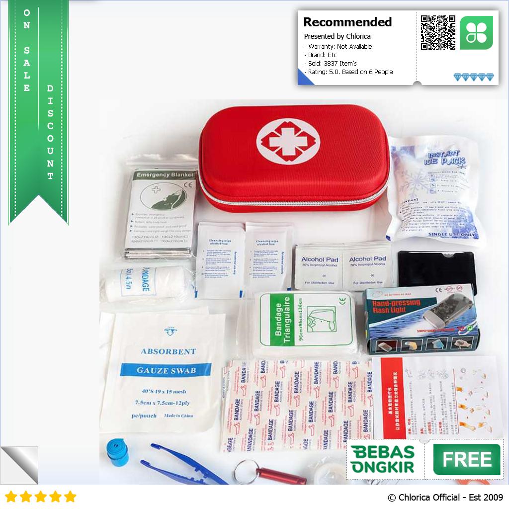 FervorFox Set Perlengkapan P3K First Aid Kit 18 in 1 B33158