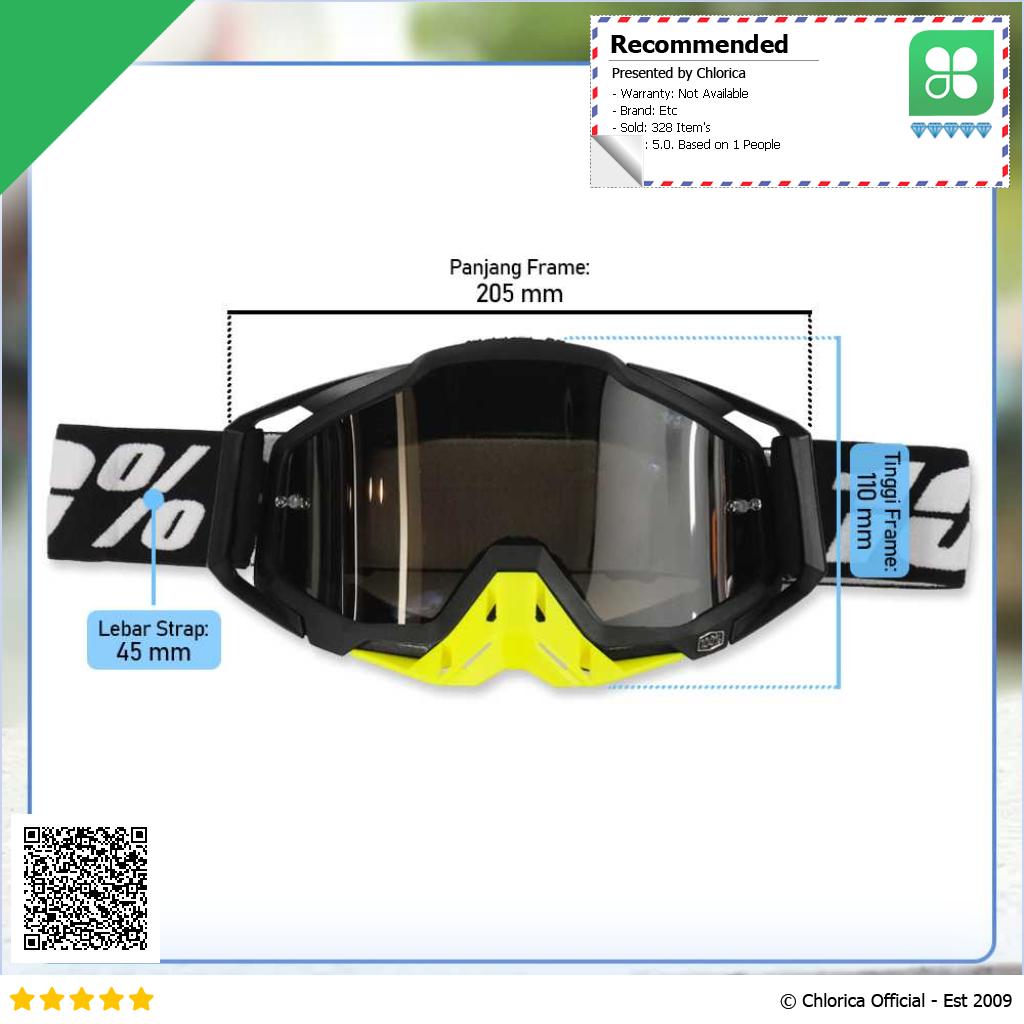 WJL Kacamata Olahraga Unisex Motocross MTB ATV Ski Goggles Fit Face UV400