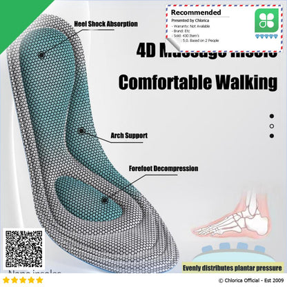 YuanXiang Insole Sepatu Alas Kaki Orthopedic 4D Memory Foam XD 33