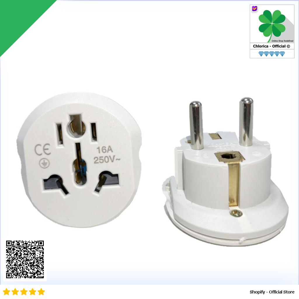 Taffware Loop Universal Travel Adaptor AU US UK to EU Plug 16A N16