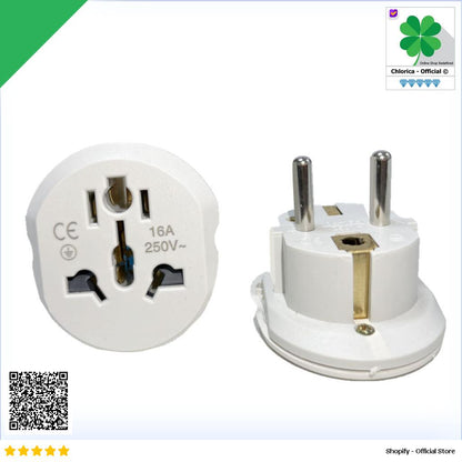 Taffware Loop Universal Travel Adaptor AU US UK to EU Plug 16A N16