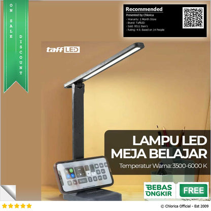 TaffLED Lampu Meja Belajar LED Eye Protection USB Model 8W 3 Color T302