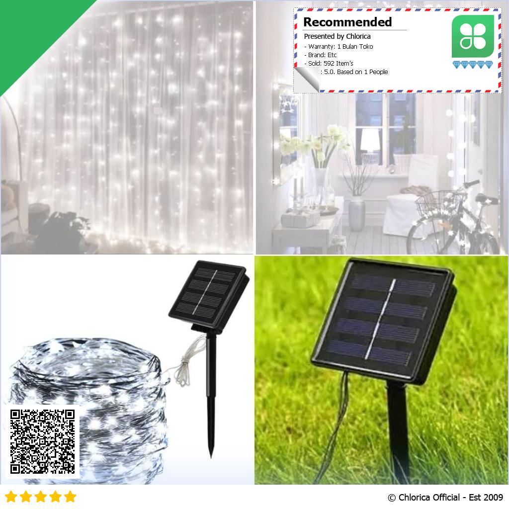 OKAL Lampu Hias Tumblr String Lights 50 LED 7M with Solar Panel OKLED7