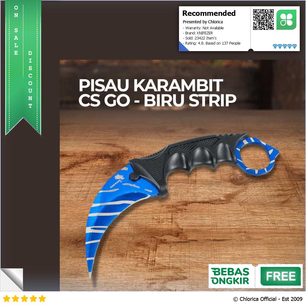 KNIFEZER Pisau Kerambit CS GO Collector Knife Blade Stainless Steel H10