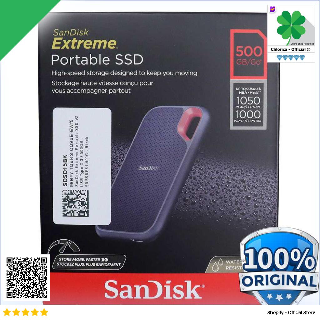 SanDisk Extreme Portable SSD 1050MB s USB Type C 3.2 SDSSDE61