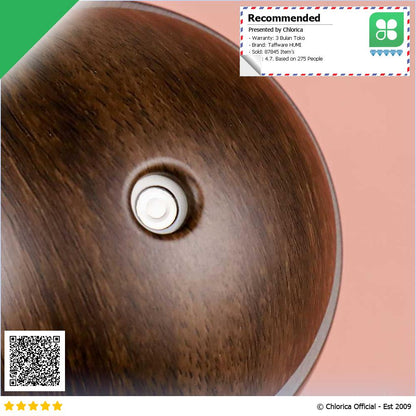 Taffware HUMI Air Humidifier Aromatherapy Oil Diffuser Wood 130ml H41