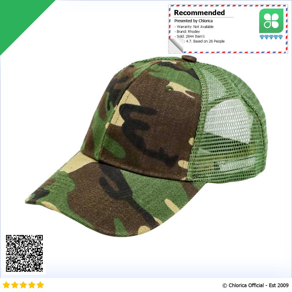 Rhodey Topi Trucker Jaring Mesh Hat Army Camouflage S8R