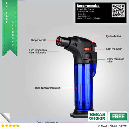 Yofeil Korek Api Gas Butane Torch Jet Windproof SK603