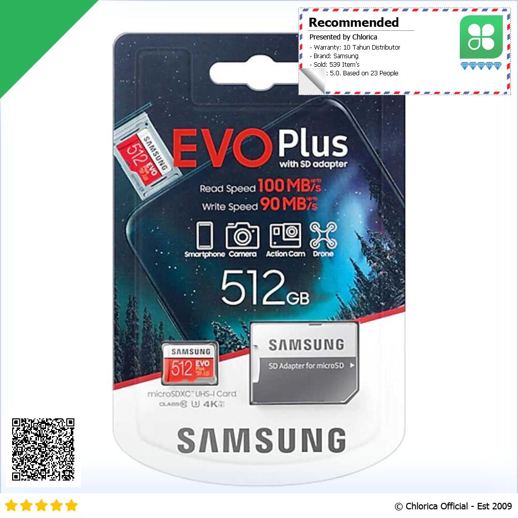 Samsung MicroSDXC EVO Plus Class 10 UHS 1 with Adapter MB MC512HA CN Version