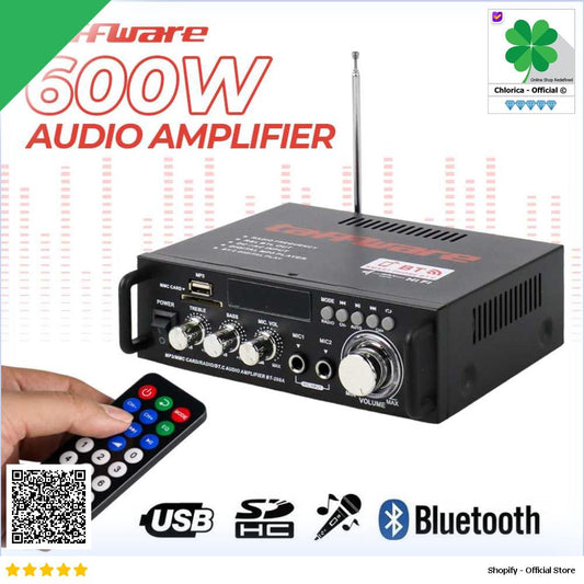 Taffware Bluetooth EQ Audio Amplifier Home Theater FM 600W BT 298A