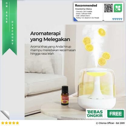 Taffware HUMI RHJY Pure Essential Oils Minyak Aromatherapy 10ml TSLM1