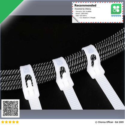 TaffGUARD Kabel Ties Cable Organizer Reusable 8 x 200 mm 100 PCS NL8