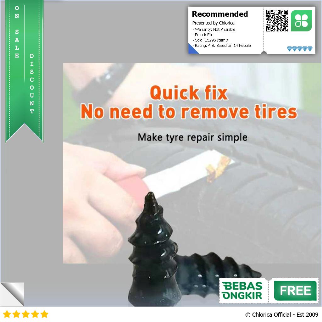 MUQZI Karet Tambal Ban Rubber Stud Tire Fast Repair 10 PCS LN122