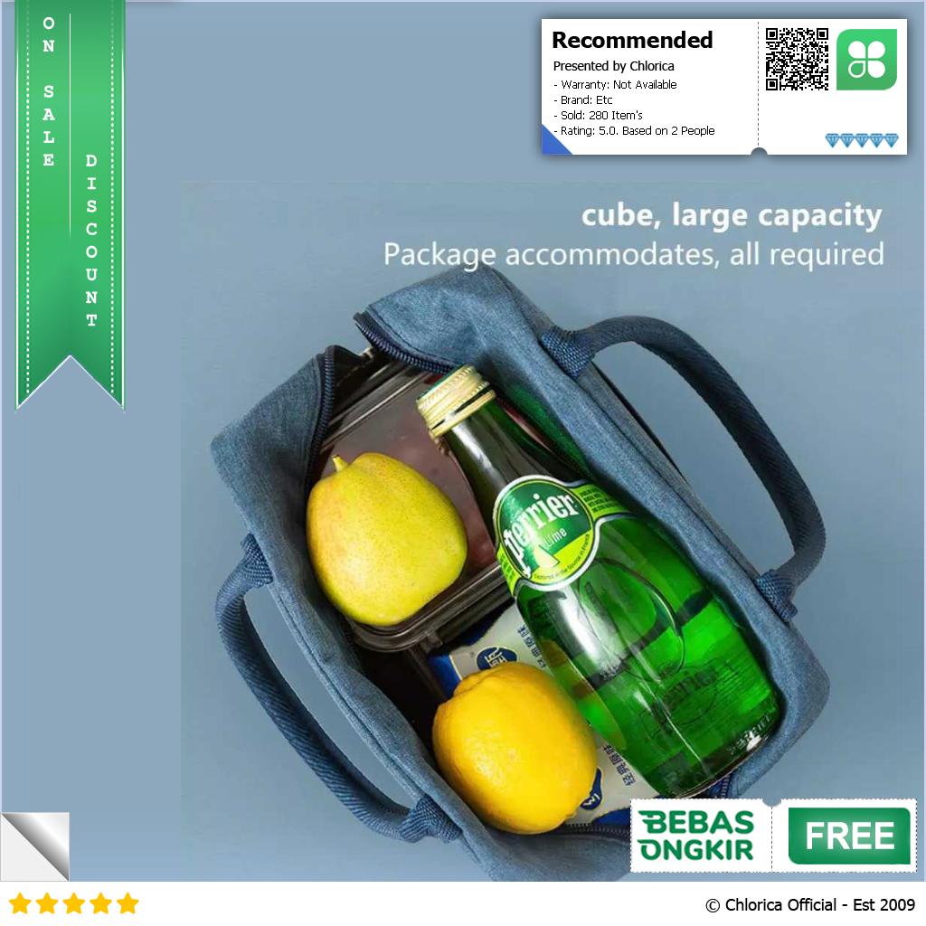 BRIVILAS Tas Bekal Makan Portable Insulation Hot and Cold Lunch Bag EI23