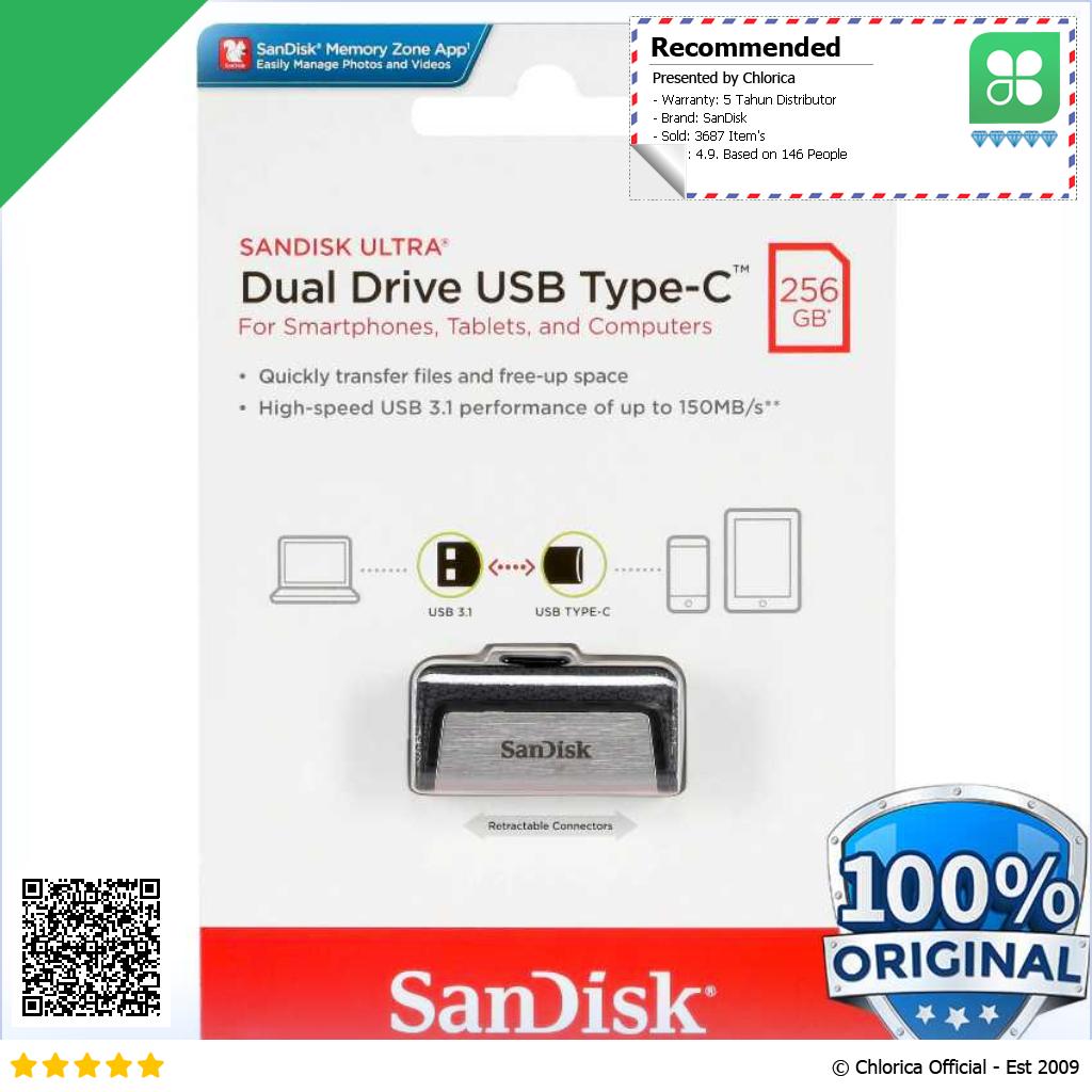 SanDisk Ultra Dual Drive USB Type C 3.1 Gen 1 SDDDC2