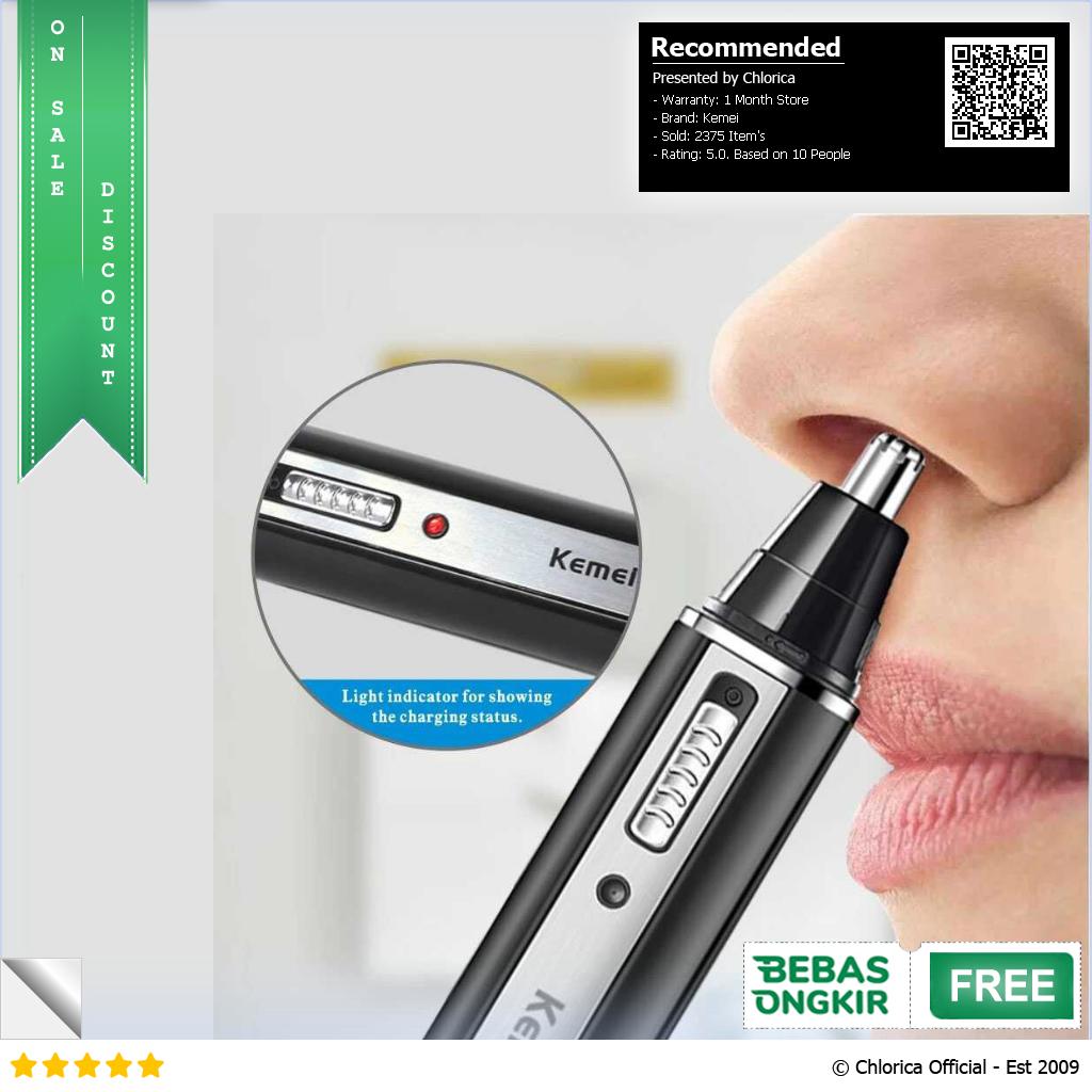 Kemei Alat Cukur Elektrik 4 in 1 Nose Ear Eyebrow Trimmer KM 6630