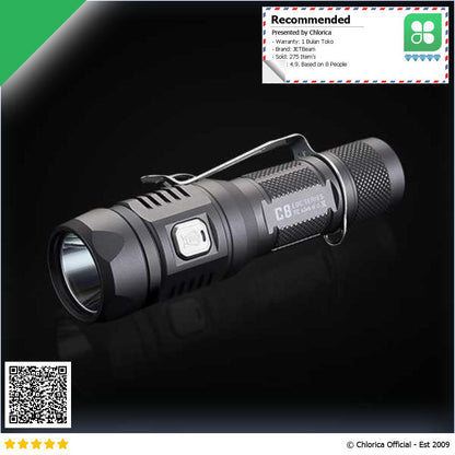 JETBeam Tactical Senter LED Cree SST40 1200 Lumens 230m C8 Pro