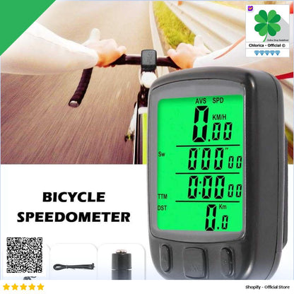 SunDING Speedometer Sepeda Backlight LCD Bike Handlebar Accessory SD 563A