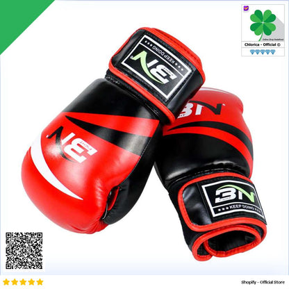 BN Fight Sarung Tangan Tinju Boxing Muay Thai Leather Glove Breathable BN02