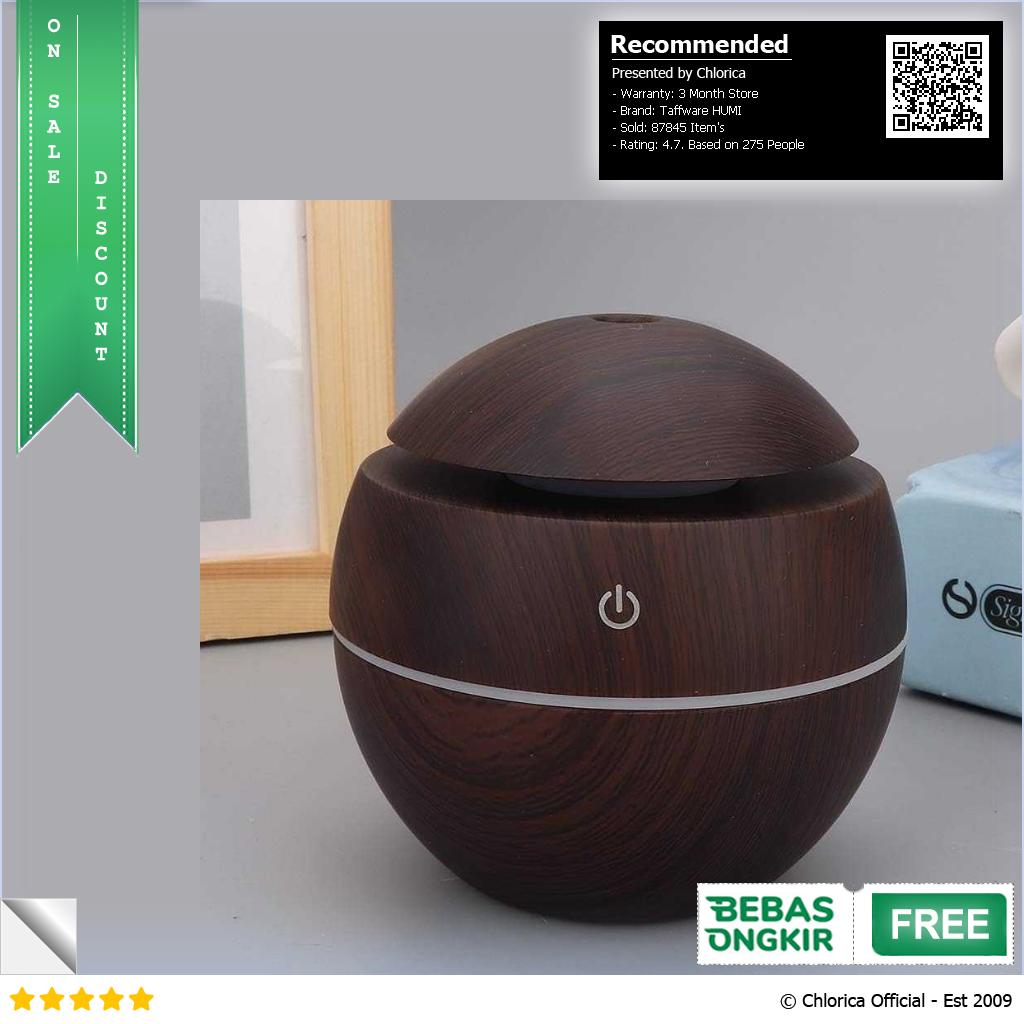 Taffware HUMI Air Humidifier Aromatherapy Oil Diffuser Wood 130ml H41